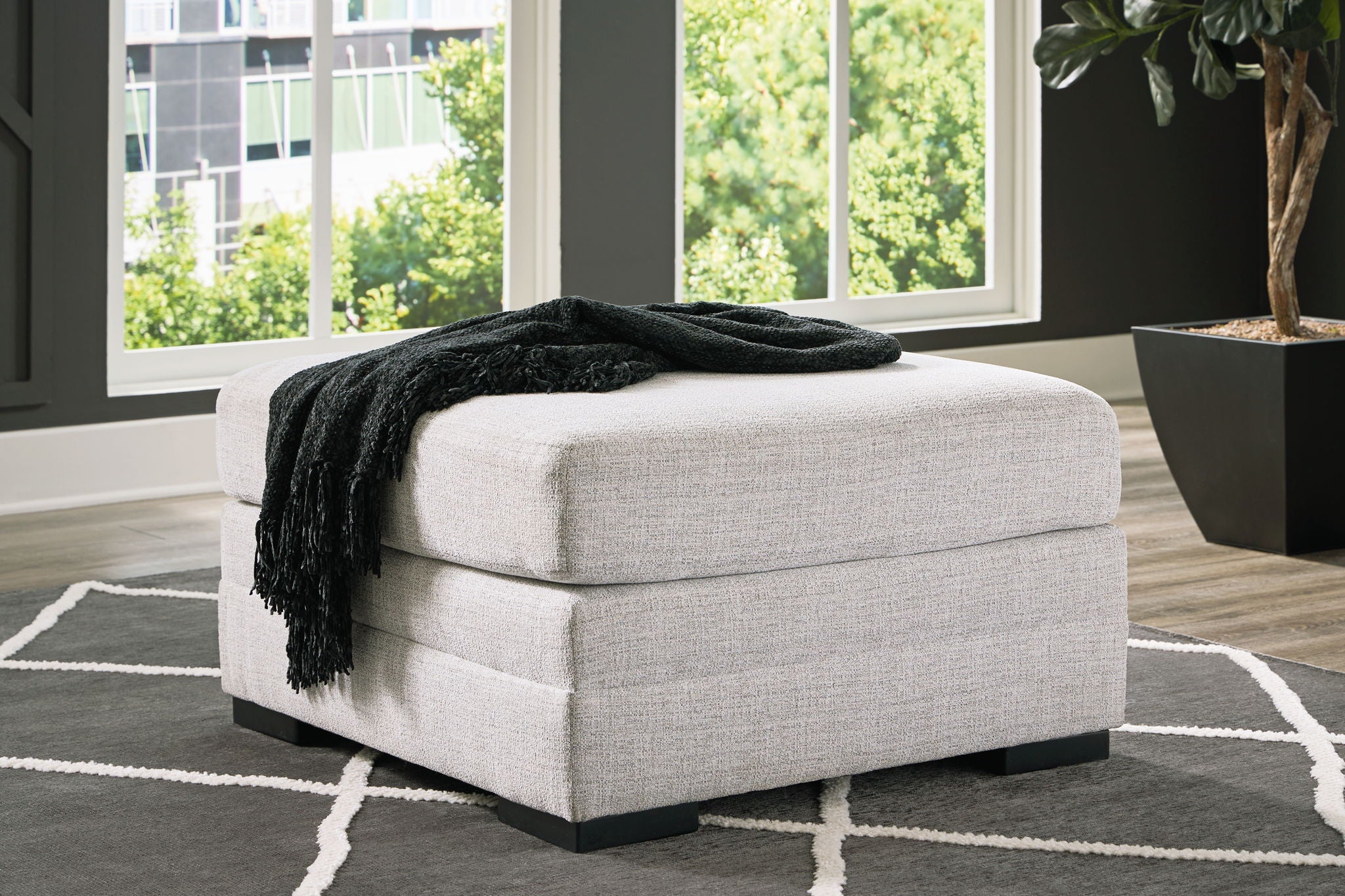 Koralynn - Stone - Oversized Accent Ottoman - Urban Living Furniture (Los Angeles, CA)