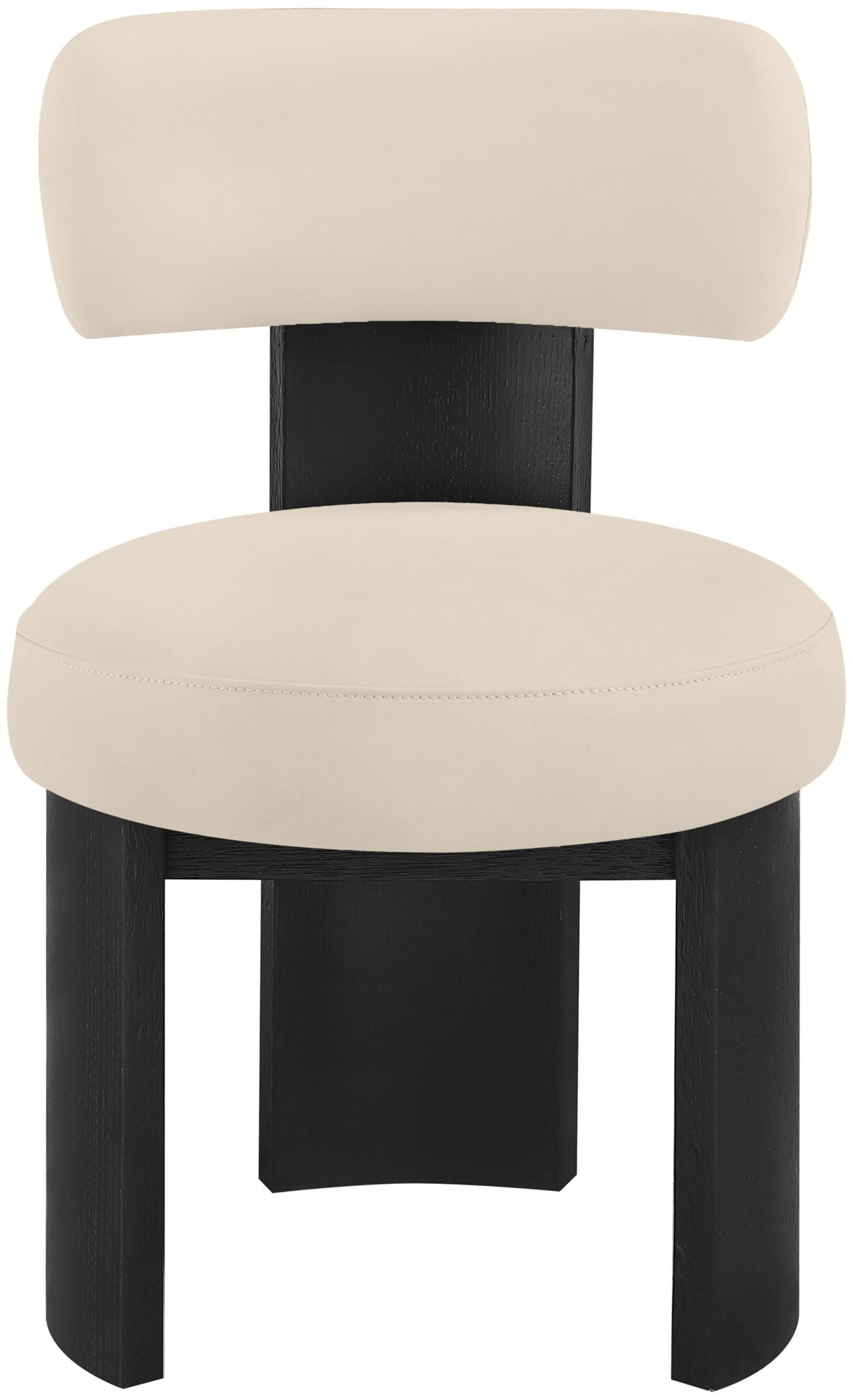 Atelier - Vegan Leather Upholstered Dining Chair (Set of 2) - Black Frame - Urban Living Furniture (Los Angeles, CA)