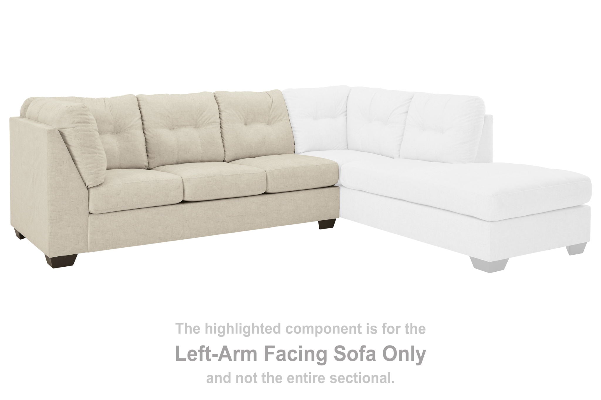 Falkirk - Parchment - LAF Sofa - Urban Living Furniture (Los Angeles, CA)