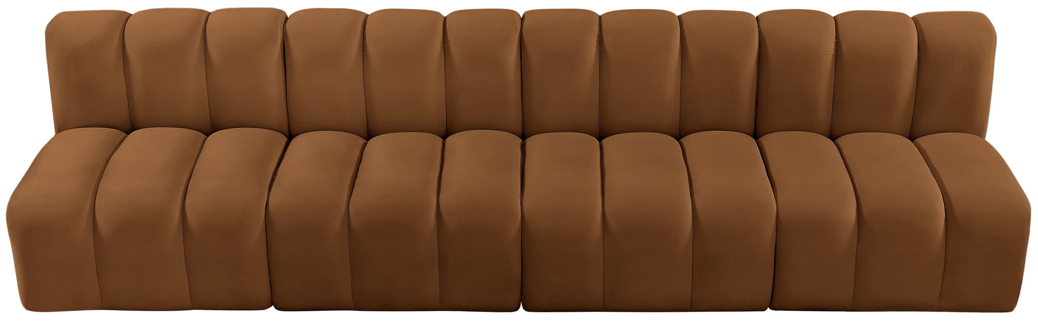 Arc - Velvet 4 Pieces Modular Sofa - Saddle - Urban Living Furniture (Los Angeles, CA)