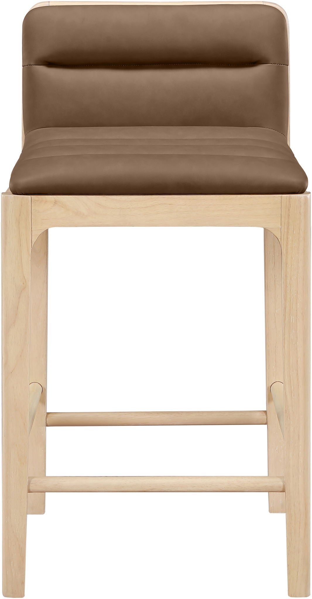 Ellis - Vegan Leather Upholstered Counter Stool (Set of 2) - Natural Base - Urban Living Furniture (Los Angeles, CA)