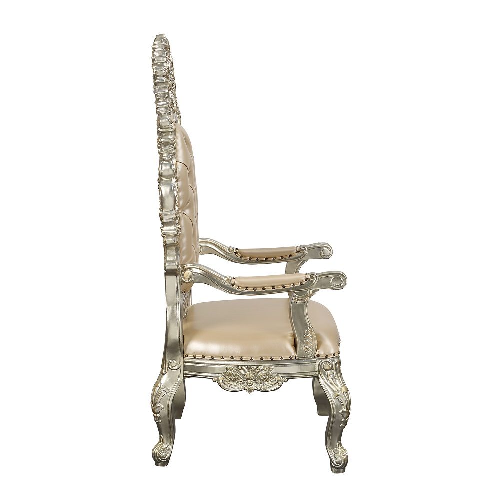 Sorina - Arm Chair (Set of 2) - Synthetic Leather & Antique Gold - Urban Living Furniture (Los Angeles, CA)