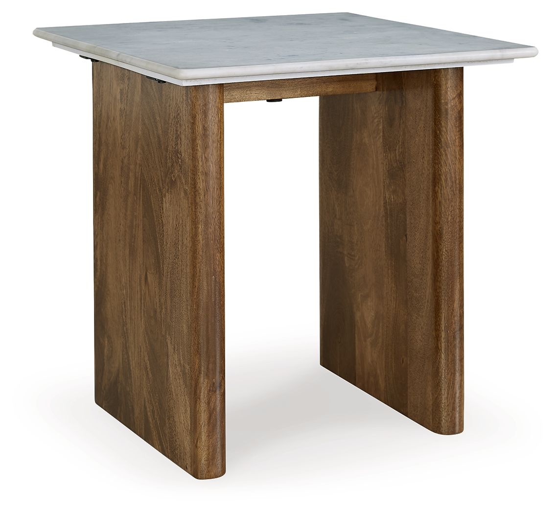 Isanti - Light Brown / White - Rectangular End Table - Urban Living Furniture (Los Angeles, CA)