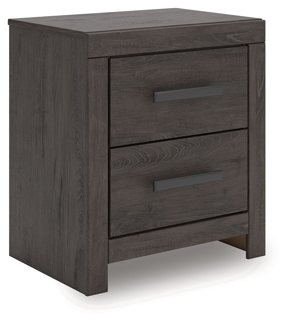 Prendonea - Charcoal - Two Drawer Night Stand - Urban Living Furniture (Los Angeles, CA)