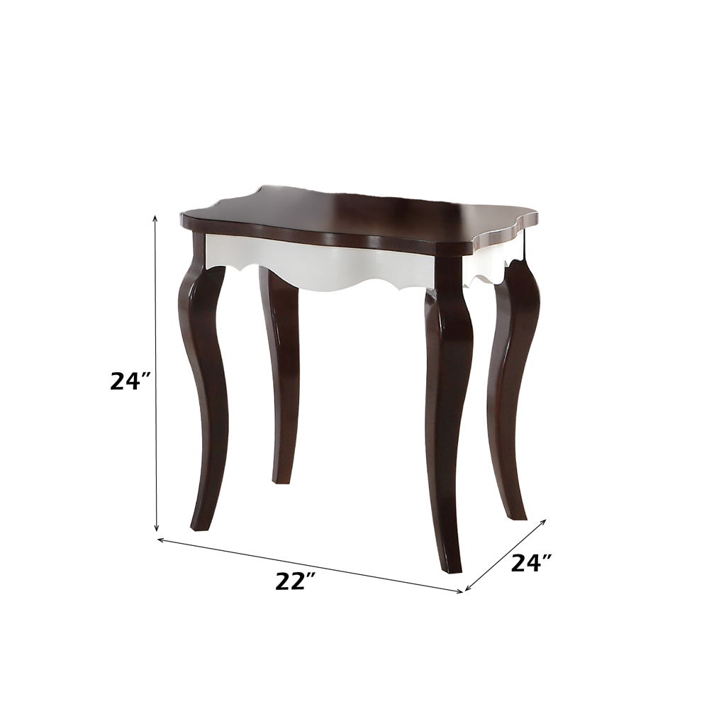 Mathias - End Table - White & Walnut - Urban Living Furniture (Los Angeles, CA)