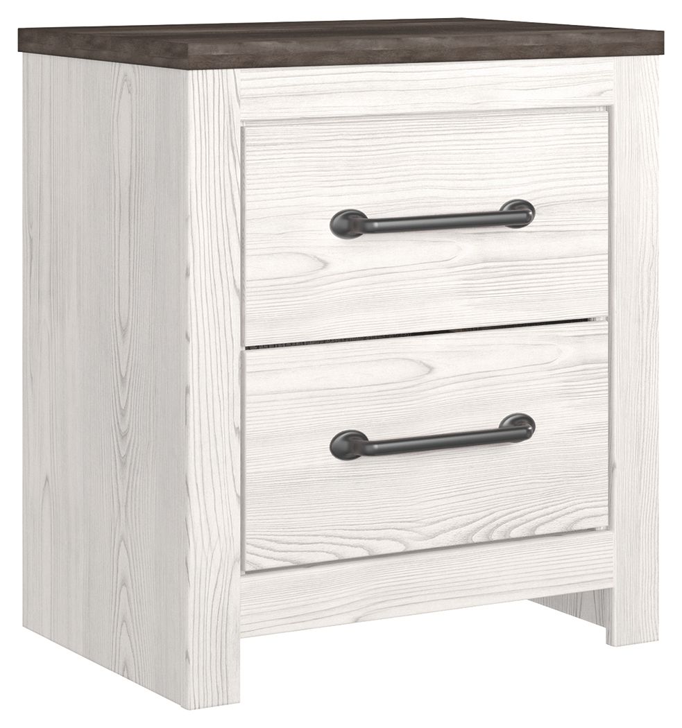 Gerridan - White / Gray - Two Drawer Night Stand - Urban Living Furniture (Los Angeles, CA)