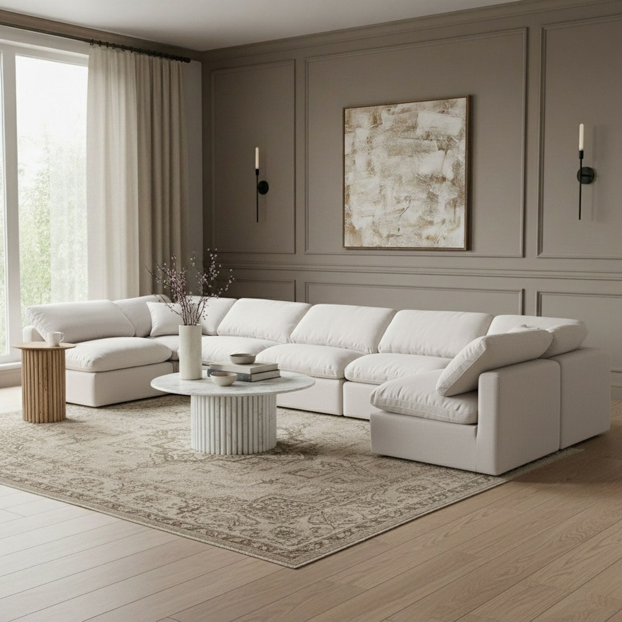 Indulge - Linen 7 Piece Modular U-Shaped Sectional - Urban Living Furniture (Los Angeles, CA)