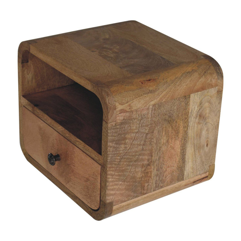 Curved Upper Slot Floating Nightstand