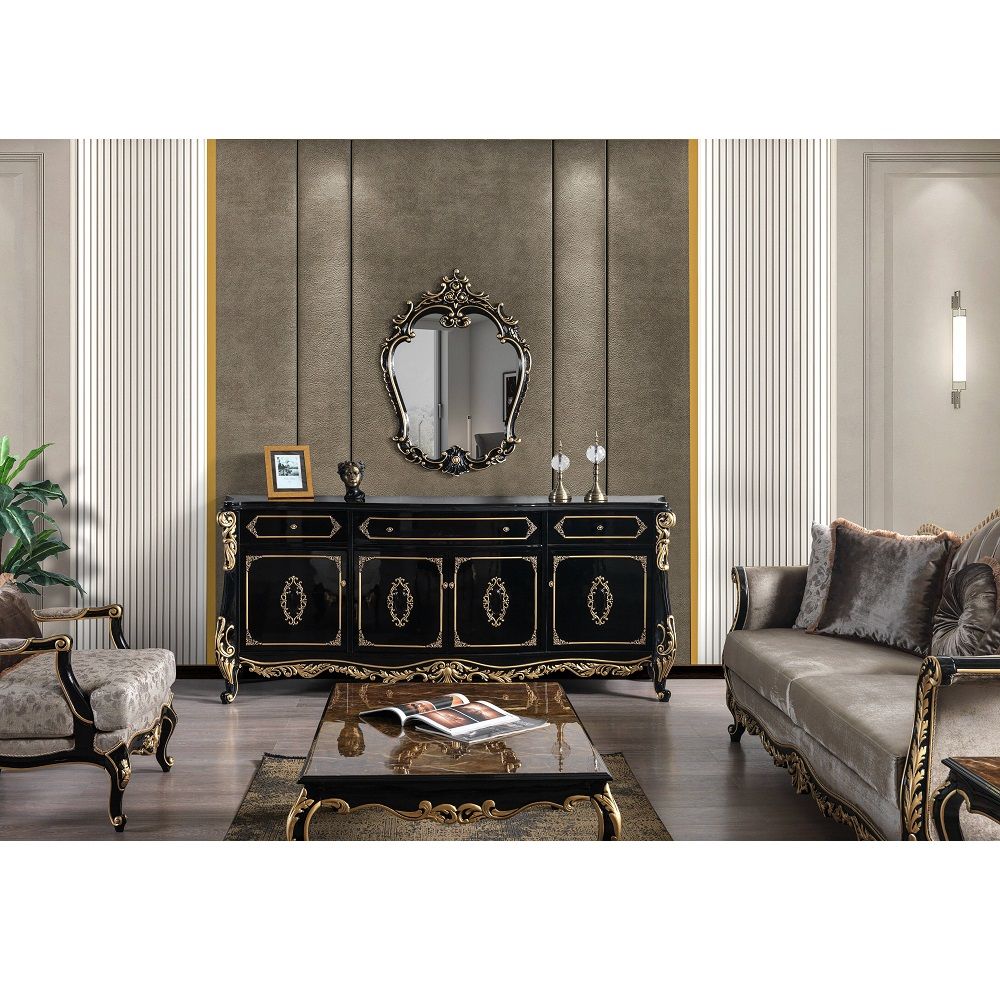 Betria - Mirror - Gold & Black - Urban Living Furniture (Los Angeles, CA)