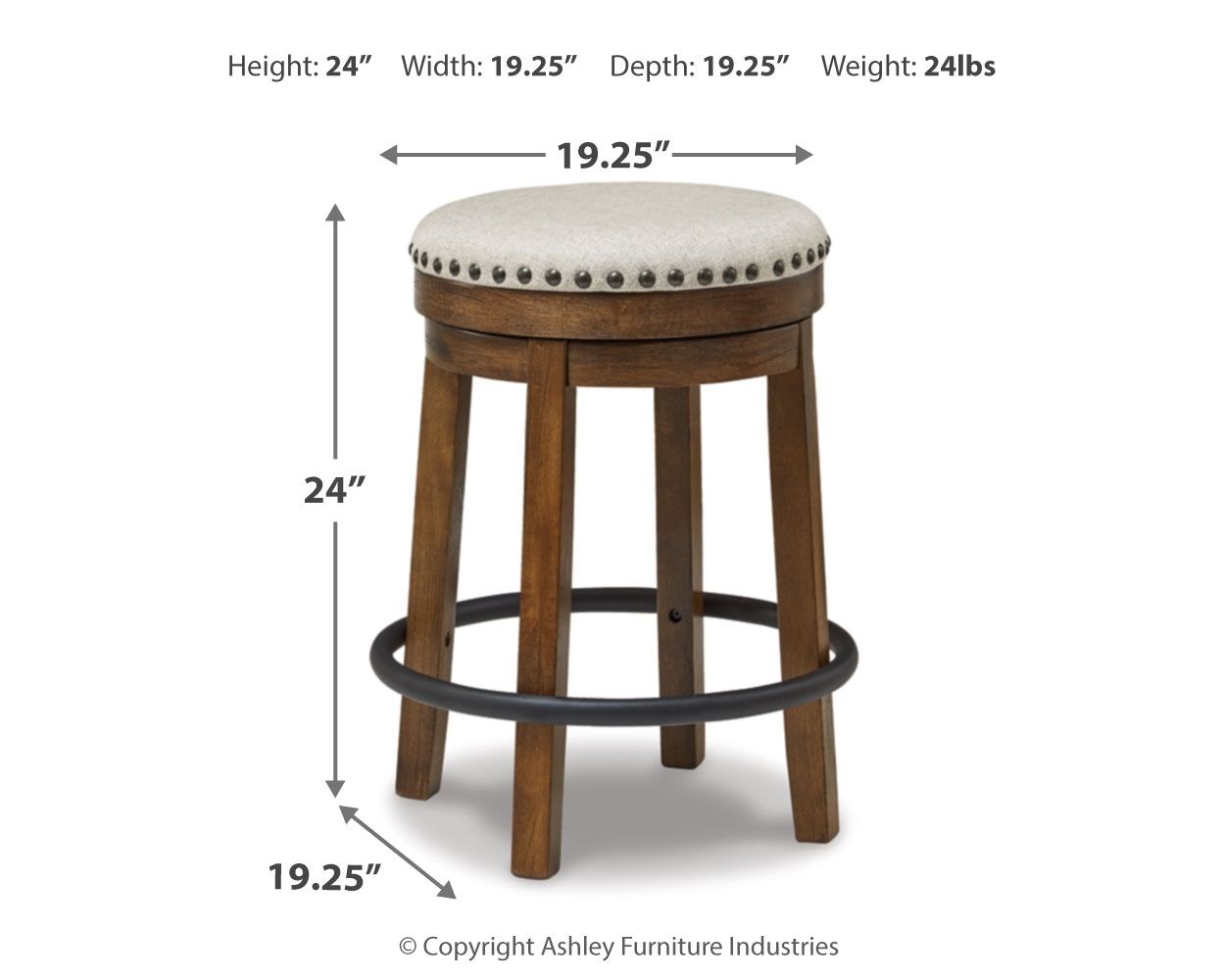 Valebeck - Upholstered Swivel Stool - Urban Living Furniture (Los Angeles, CA)