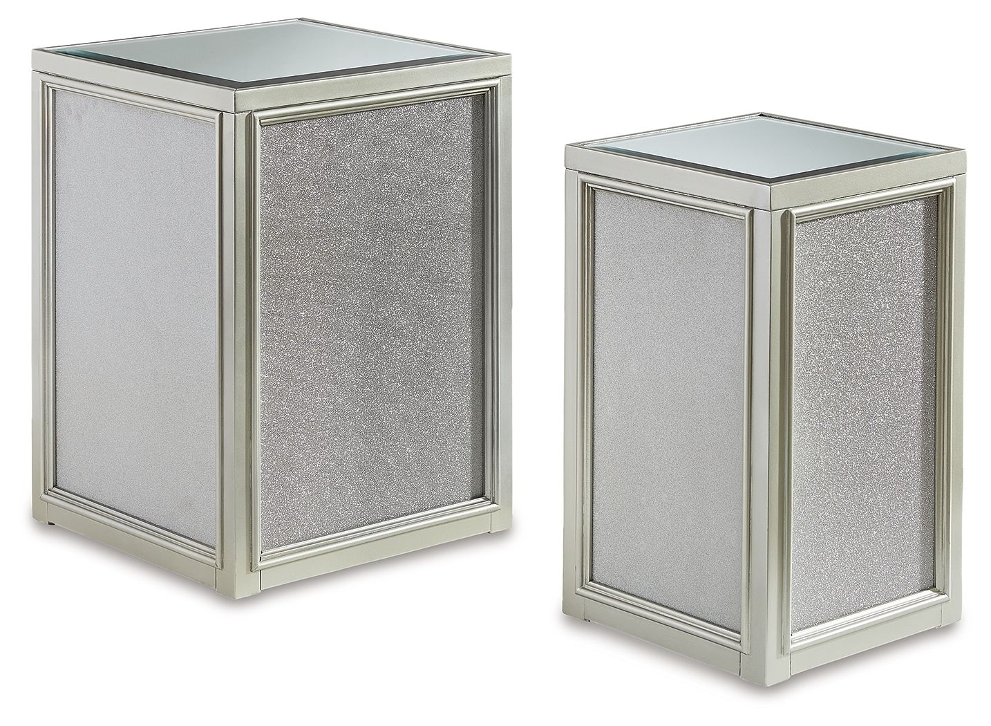 Traleena - Nesting End Tables (Set of 2) - Silver Finish - Urban Living Furniture (Los Angeles, CA)