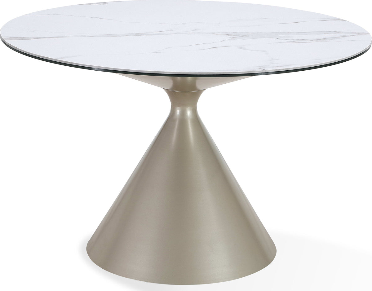 Winston - Stone Top Metal Base Round Dining Table