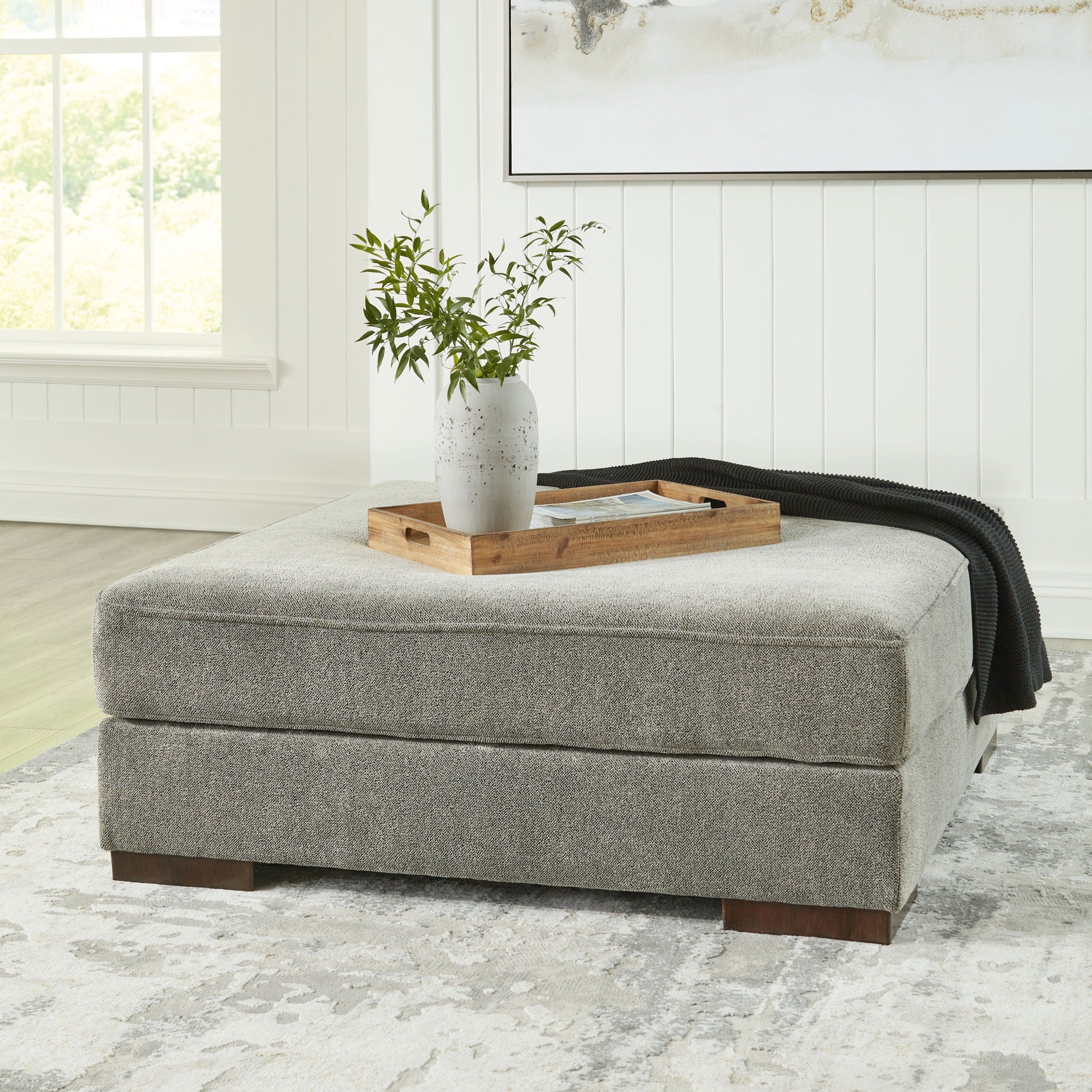 Bayless - Smoke - Oversized Accent Ottoman - Urban Living Furniture (Los Angeles, CA)