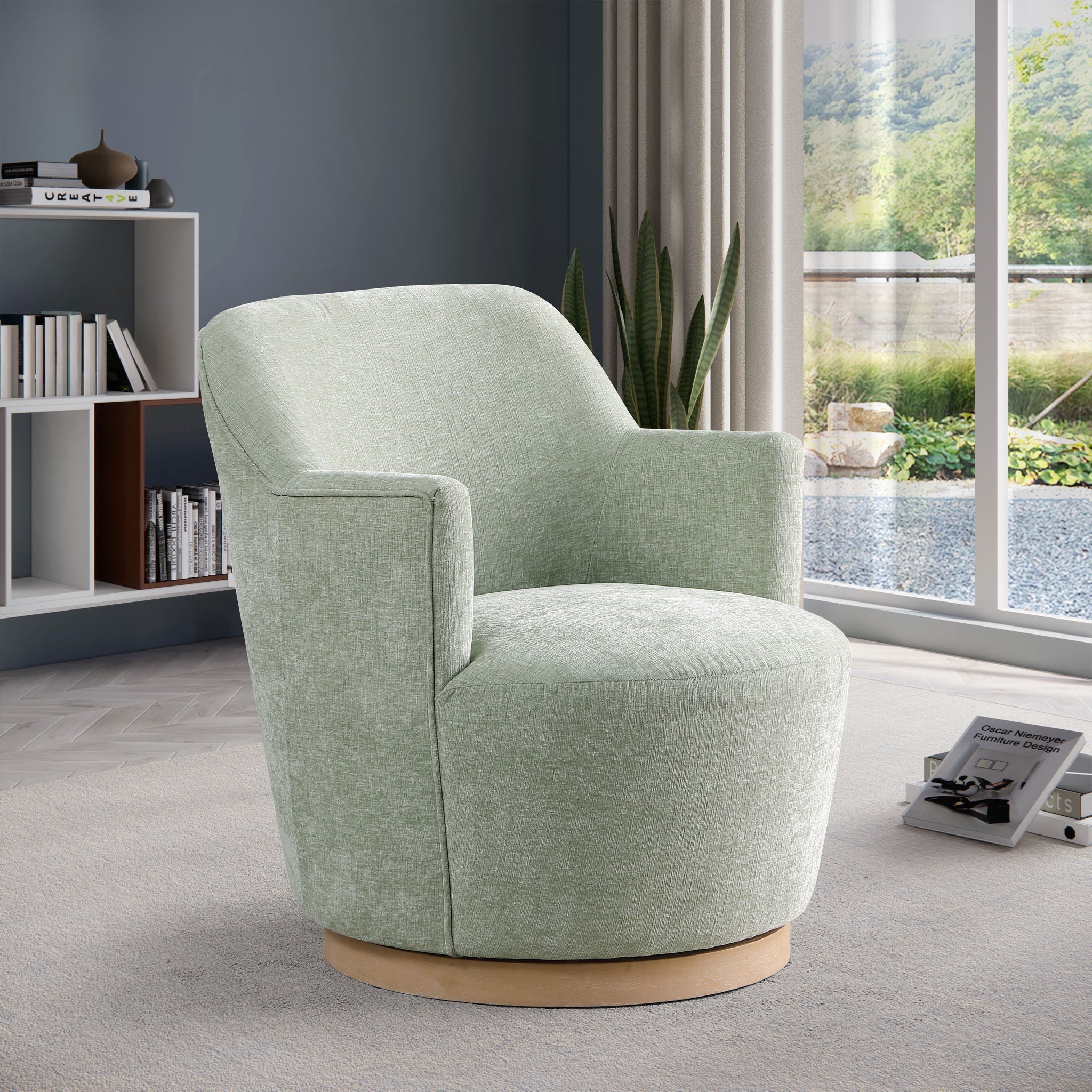 Clarita - Chenille Swivel Accent Chair - Urban Living Furniture (Los Angeles, CA)