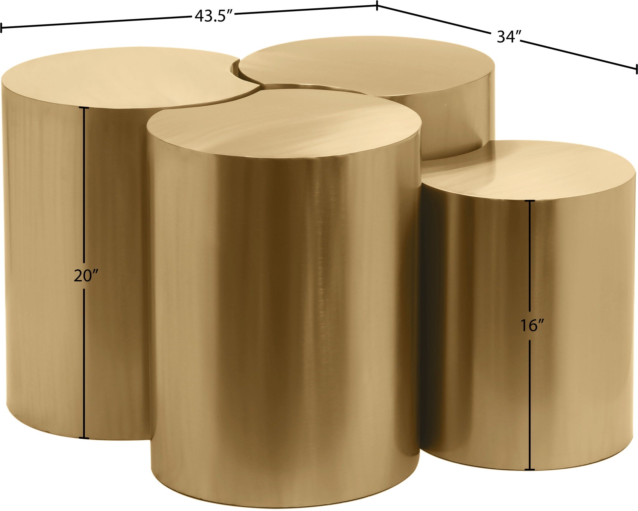 Dimple - 20" 4 Piece Modular Coffee Table - Urban Living Furniture (Los Angeles, CA)