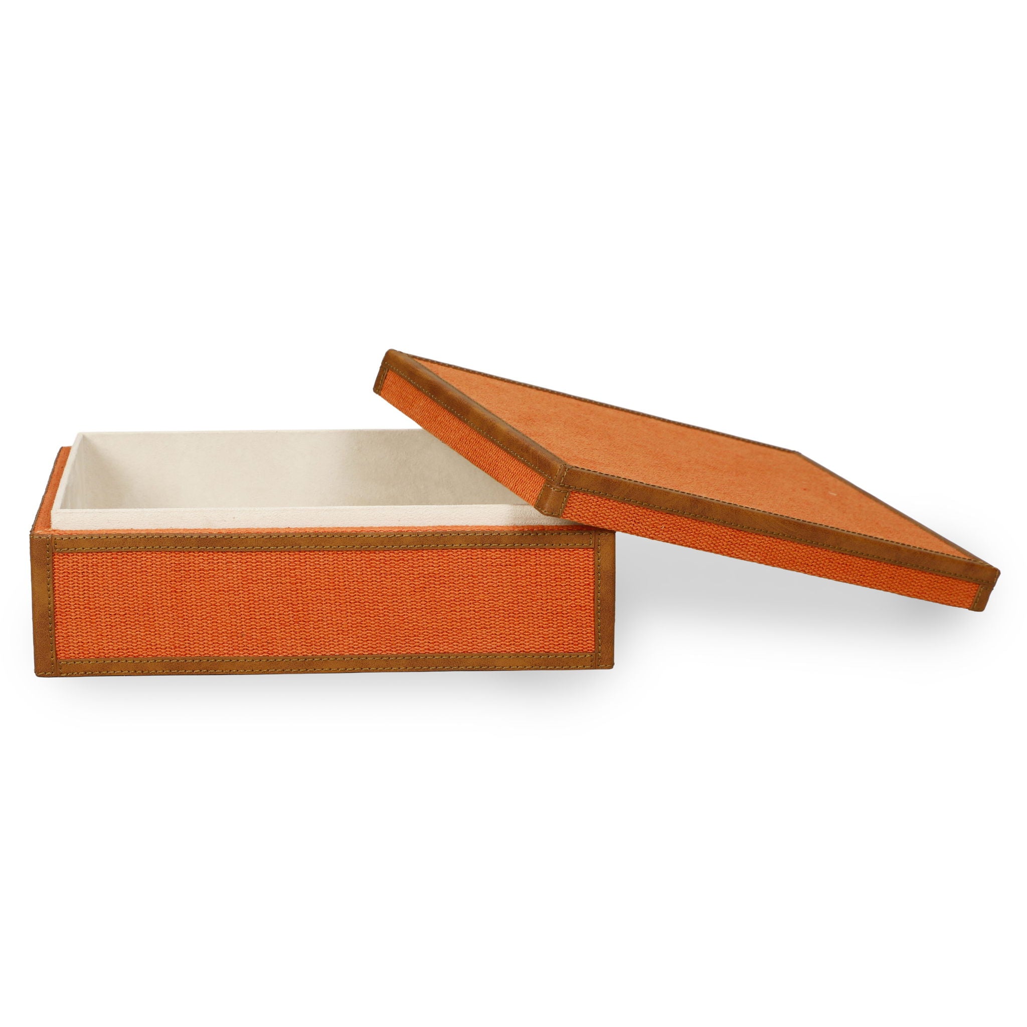 Acre - Cotton Jute Jewelry Box - Orange - Urban Living Furniture (Los Angeles, CA)