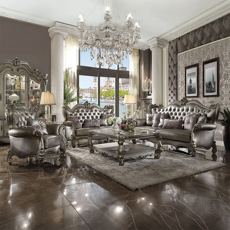 Versailles - End Table - Antique Platinum