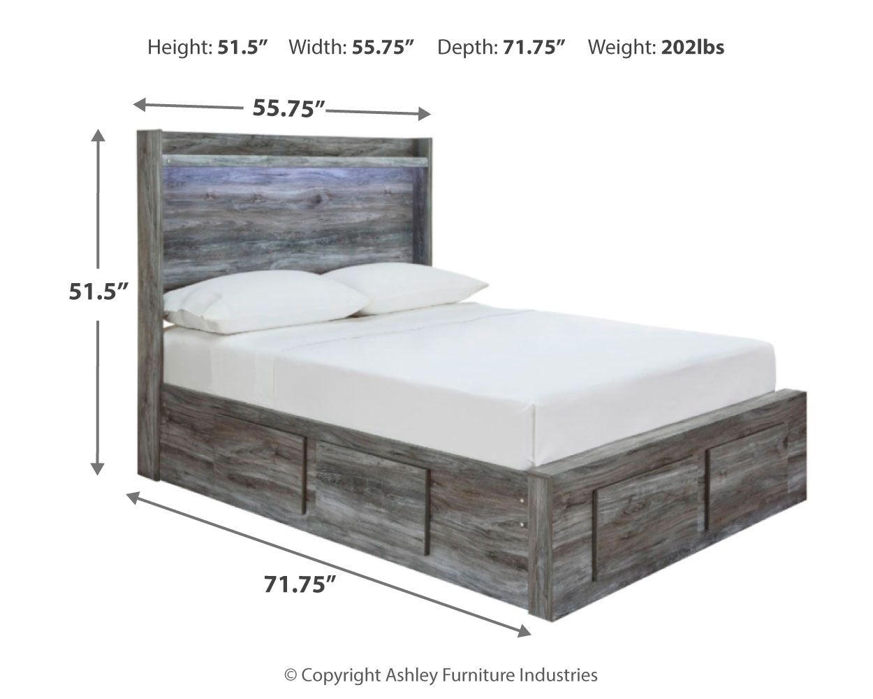 Baystorm - LED Panel Bed - Urban Living Furniture (Los Angeles, CA)