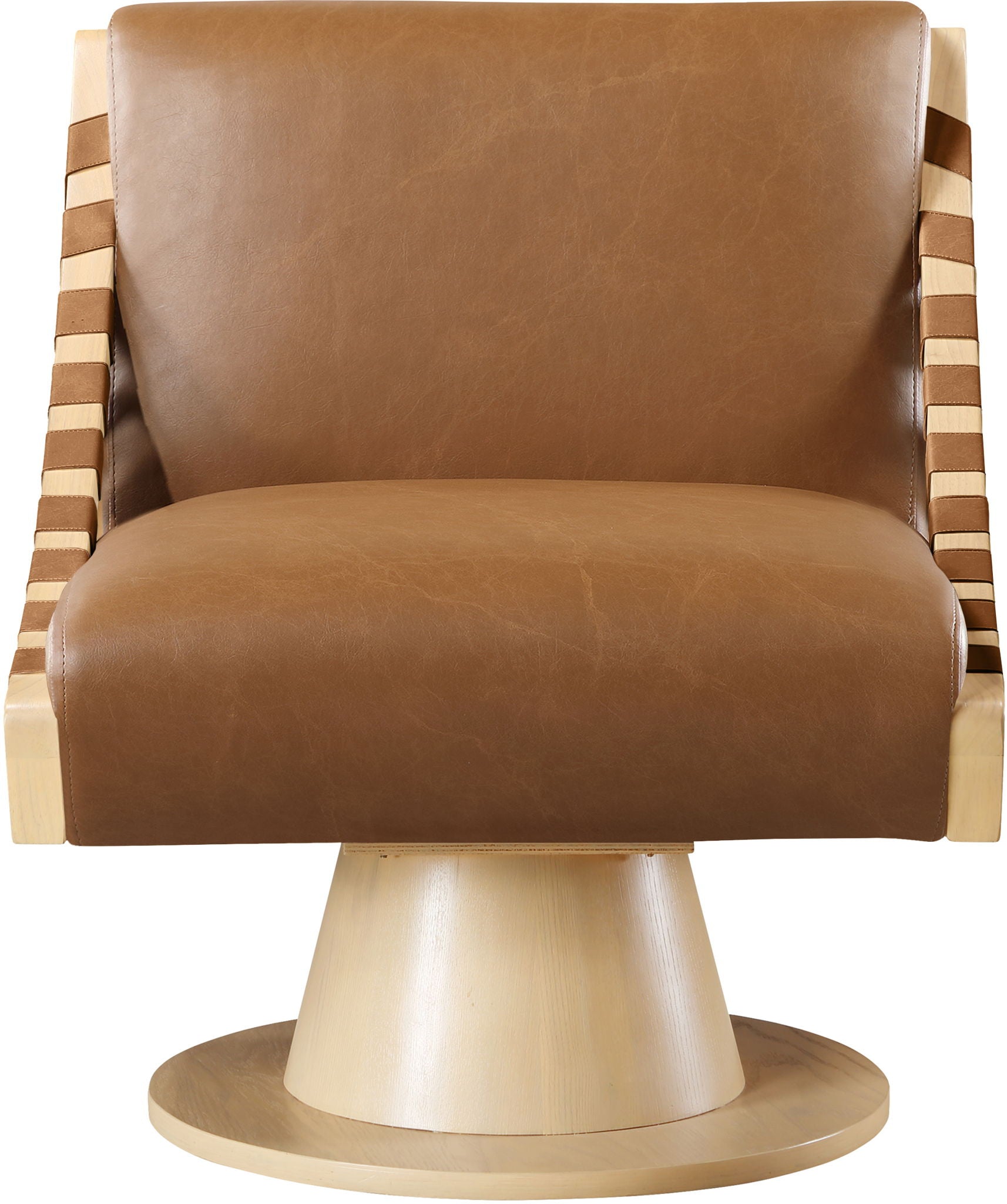 Millwin - Swivel Accent Chair With Natural Base - Urban Living Furniture (Los Angeles, CA)