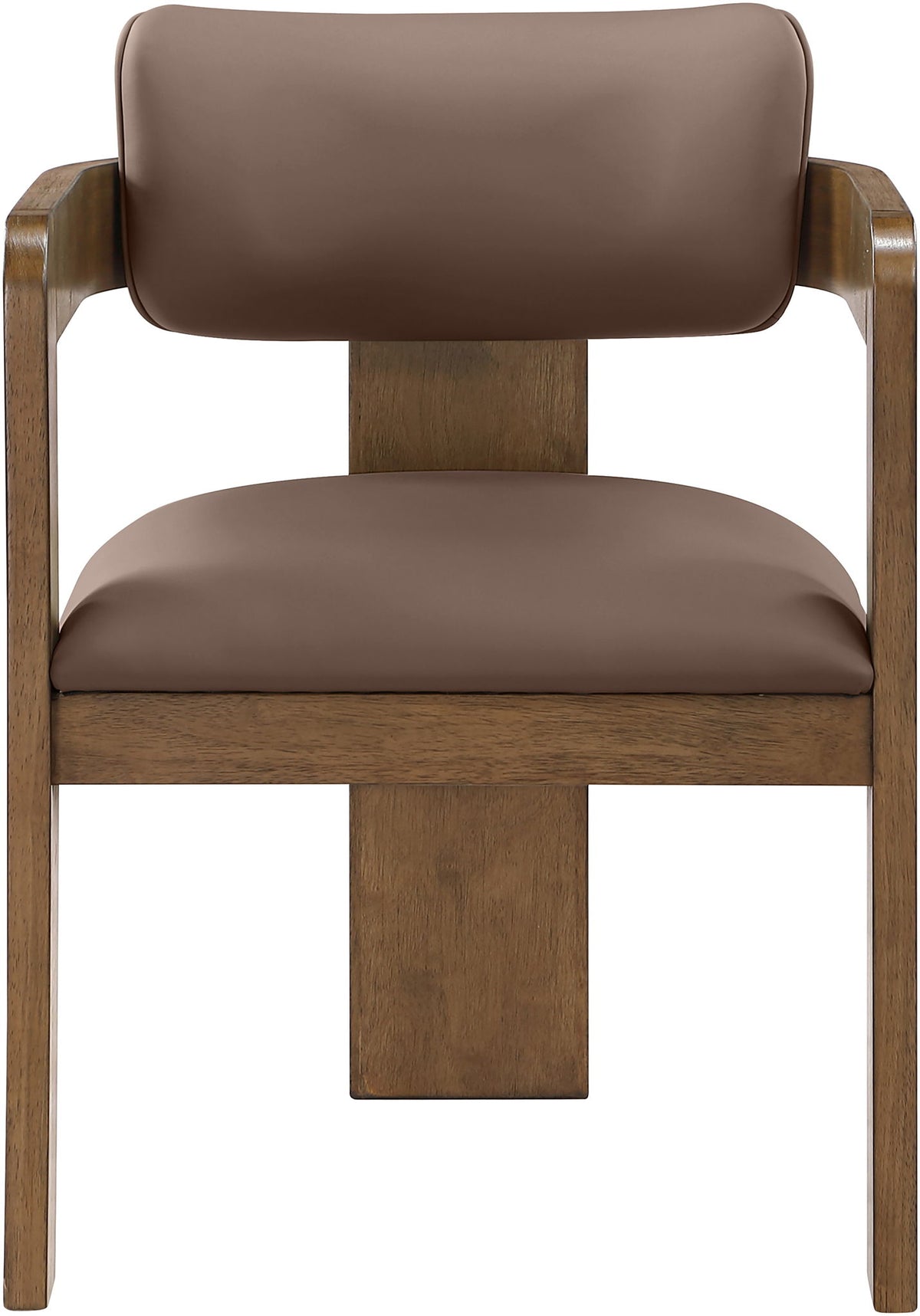 Sacha - Vegan Leather Upholstered Dining Chair With Brown Base (Set of 2)