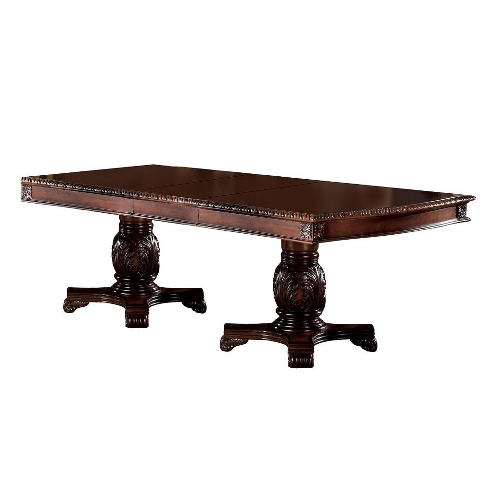 Chateau De Ville - Dining Table With Double Pedestal - Dark Brown - 46" - Urban Living Furniture (Los Angeles, CA)