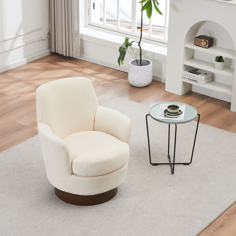 Swivel Accent Chairs Armchair With Stainless Steel Base