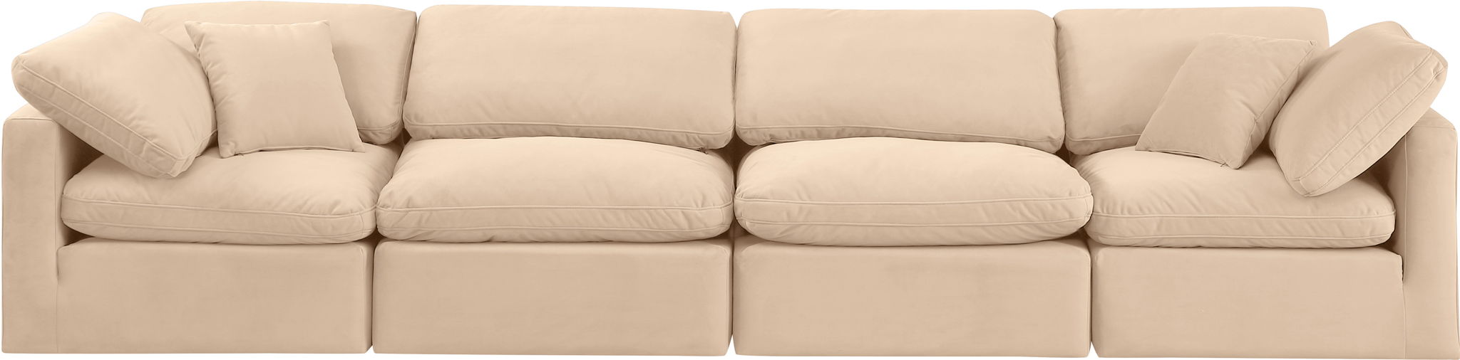 Indulge - Velvet 4 Seat Modular Sofa - Urban Living Furniture (Los Angeles, CA)