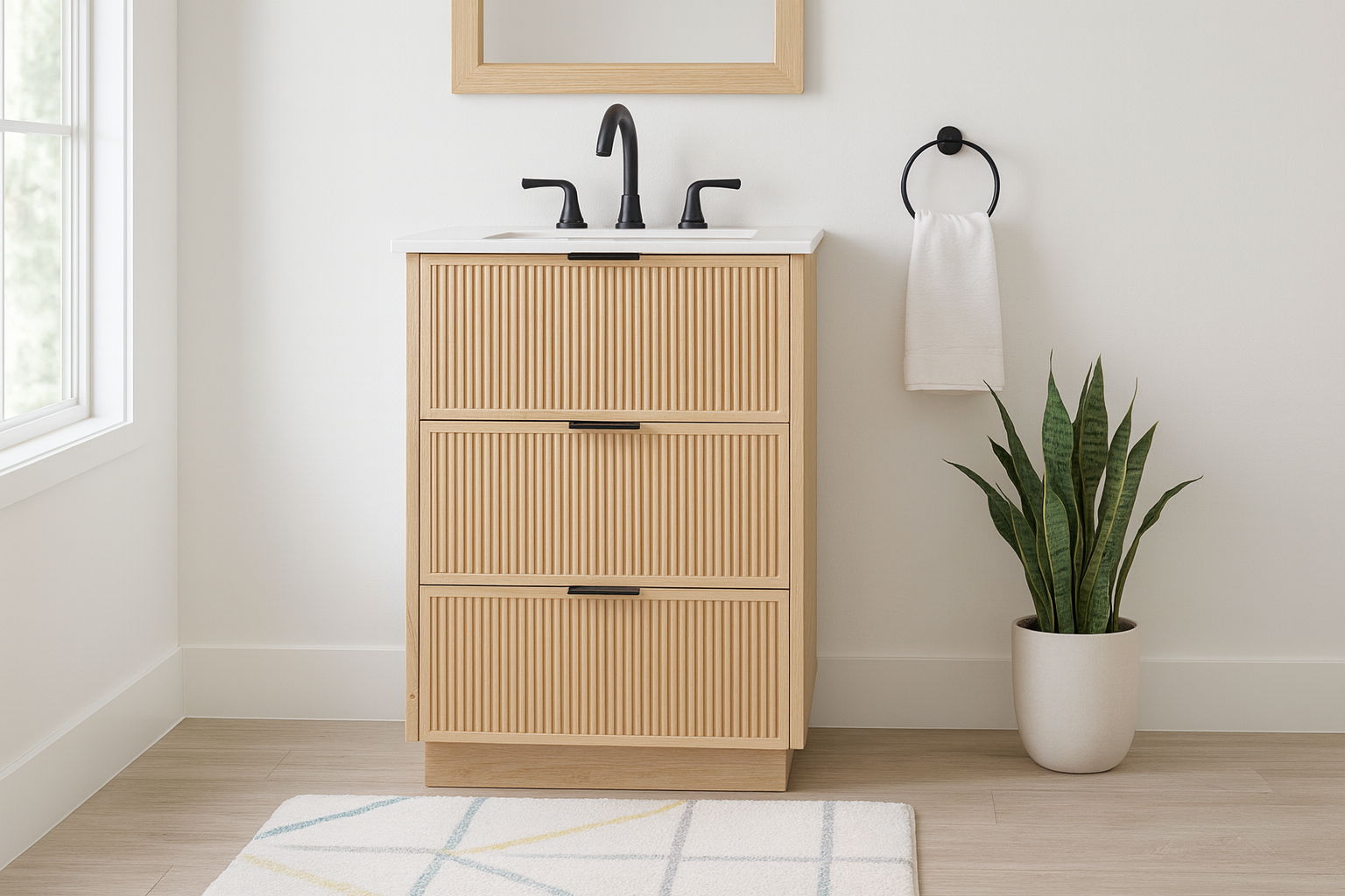 Willard - Engineered Stone And Solid Wood Bathroom Vanity - Urban Living Furniture (Los Angeles, CA)