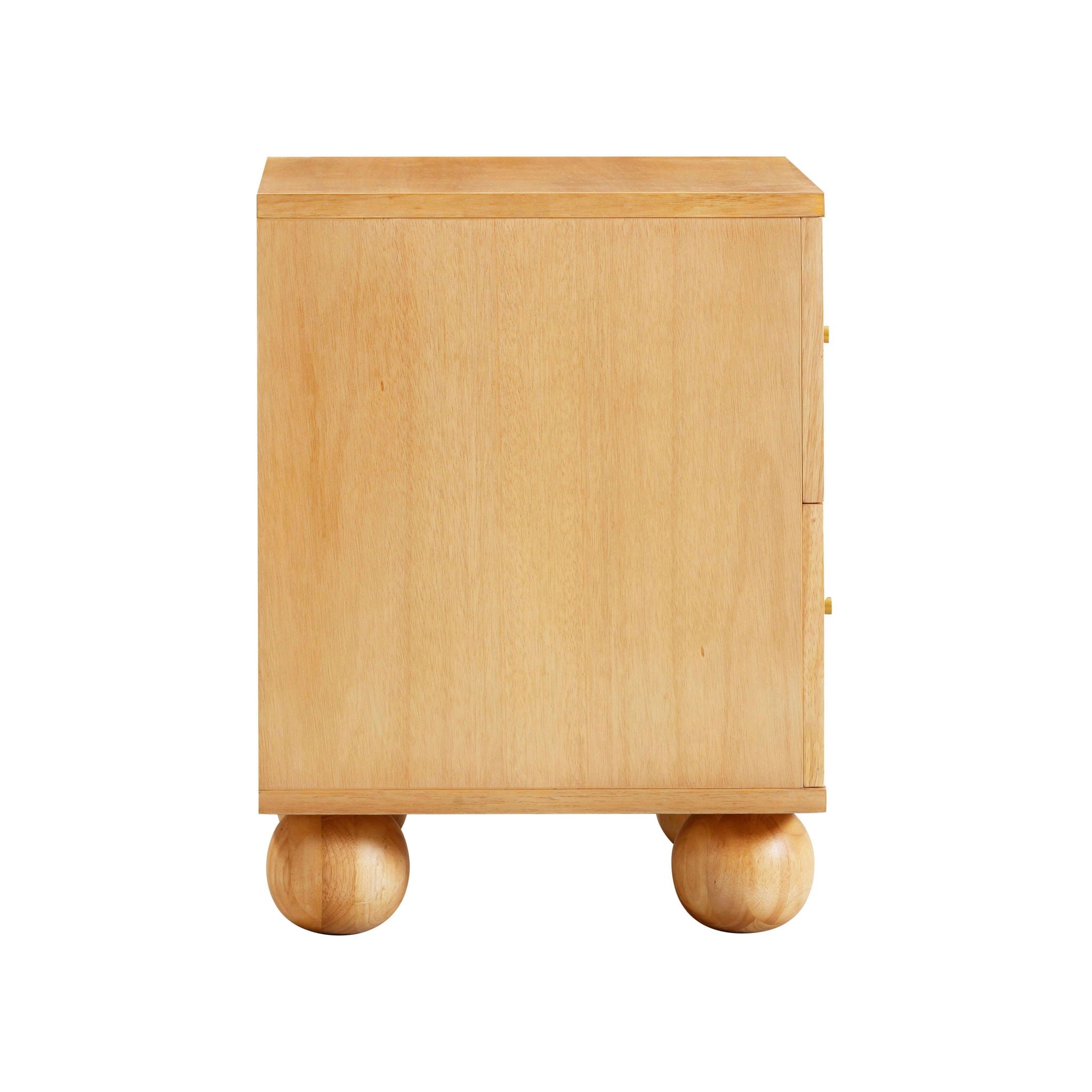Grappa - Wood & Rattan Wavy Nightstand - Natural - Urban Living Furniture (Los Angeles, CA)