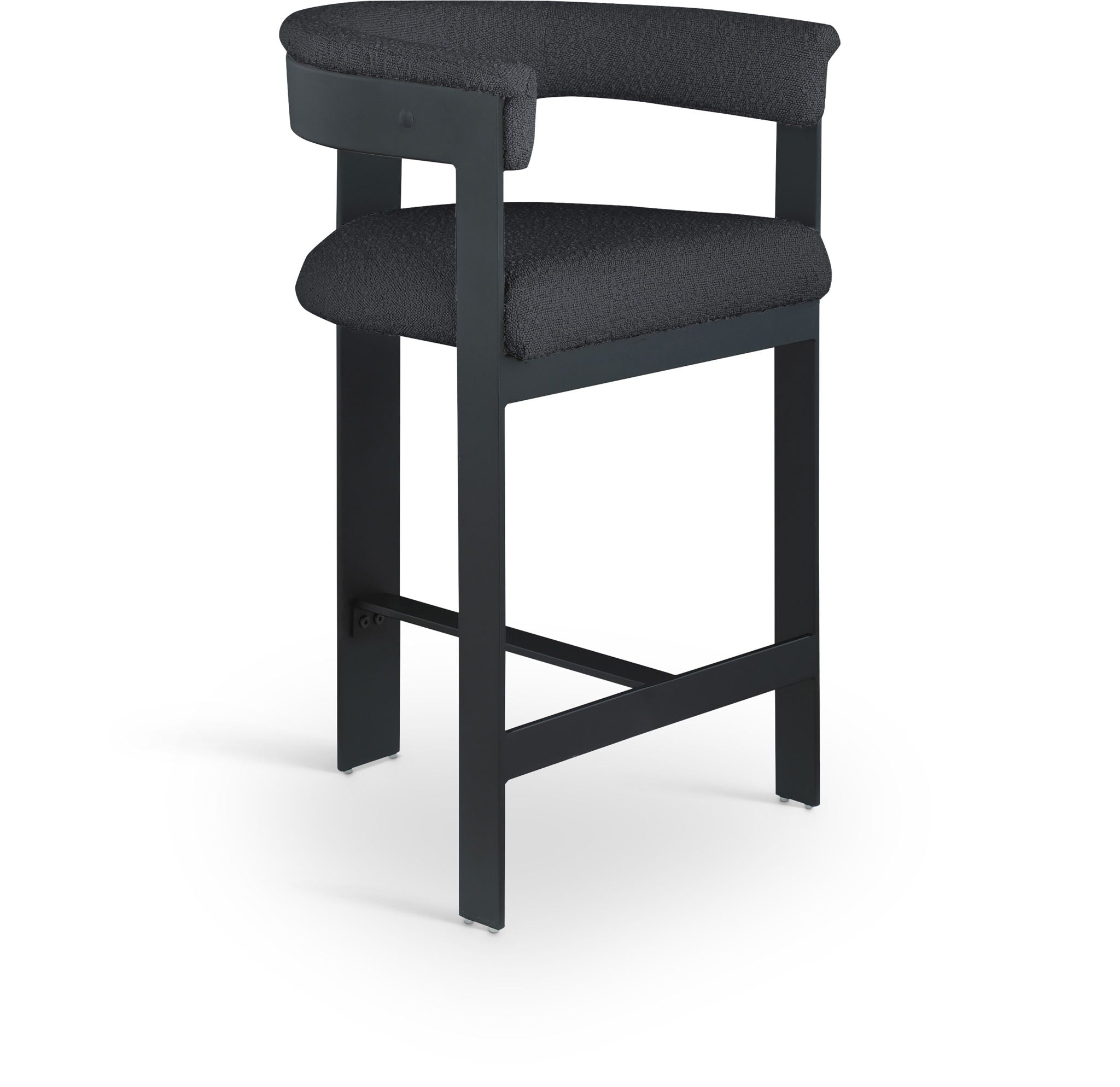 Romeo - Boucle Counter Stool With Black Base (Set of 2) - Urban Living Furniture (Los Angeles, CA)