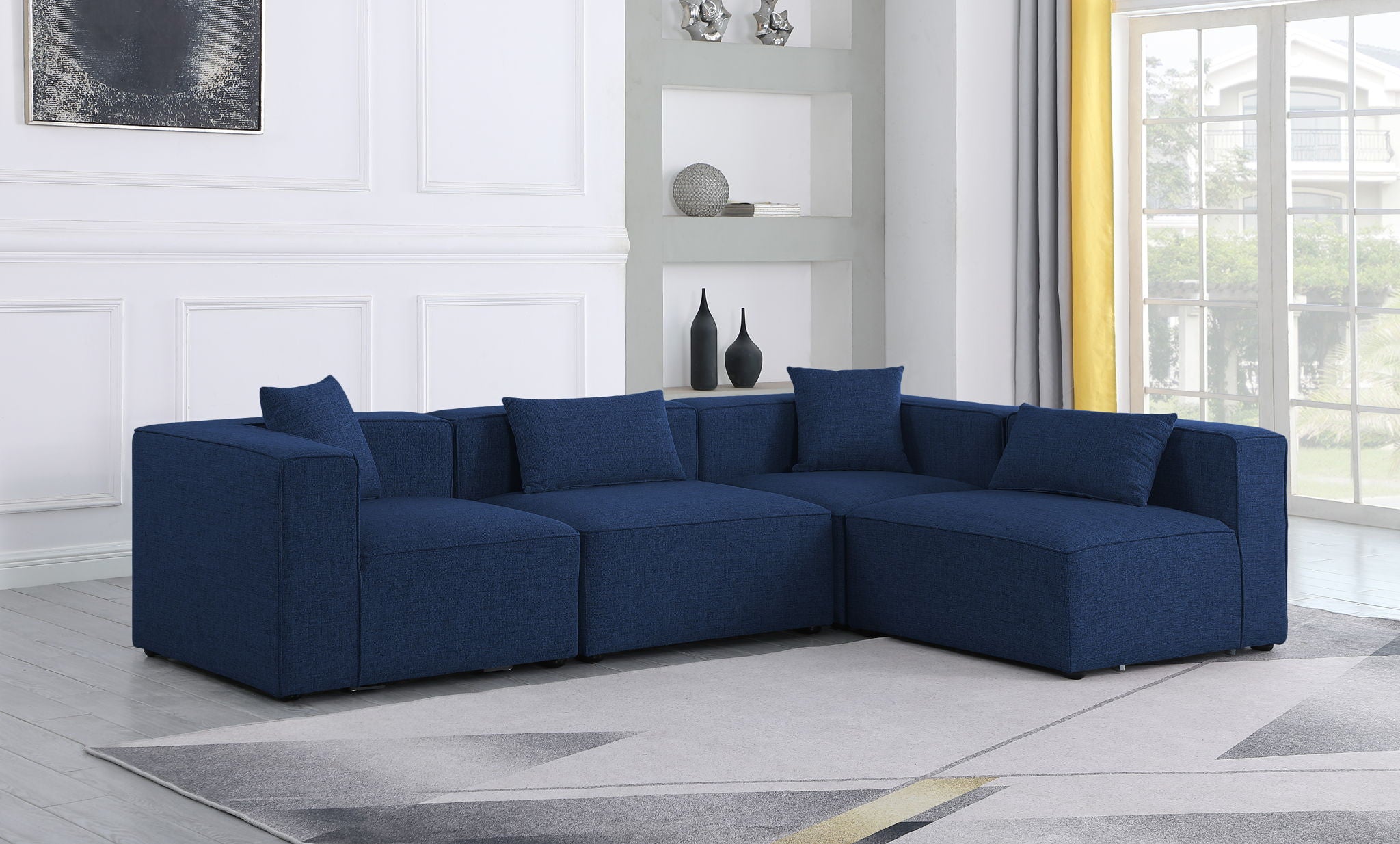 Cube - Linen 4 Piece Modular Corner Sectional - Urban Living Furniture (Los Angeles, CA)