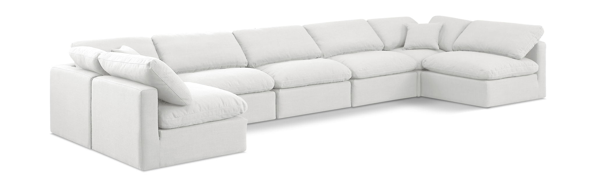 Indulge - Linen 7 Piece Modular U-Shaped Sectional - White - Urban Living Furniture (Los Angeles, CA)