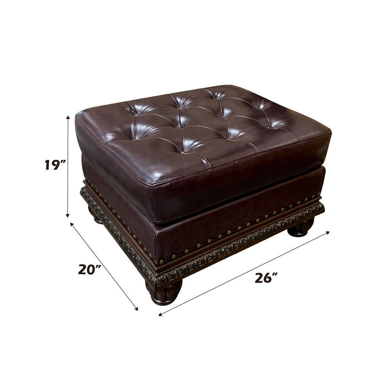 Anondale - Ottoman - Espresso Top Grain Leather Match - Urban Living Furniture (Los Angeles, CA)