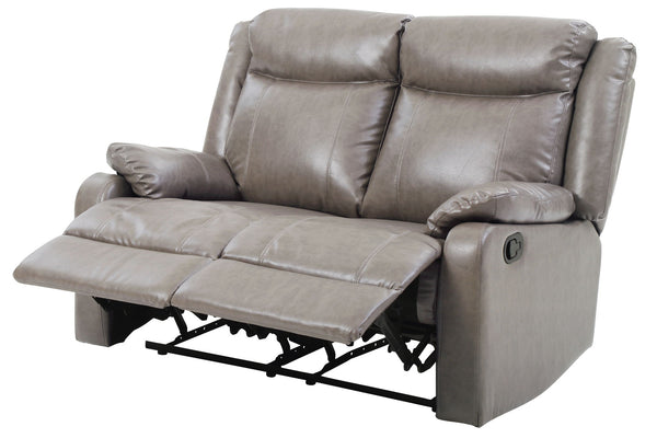 Contemporary Padded Love Seat - Gray