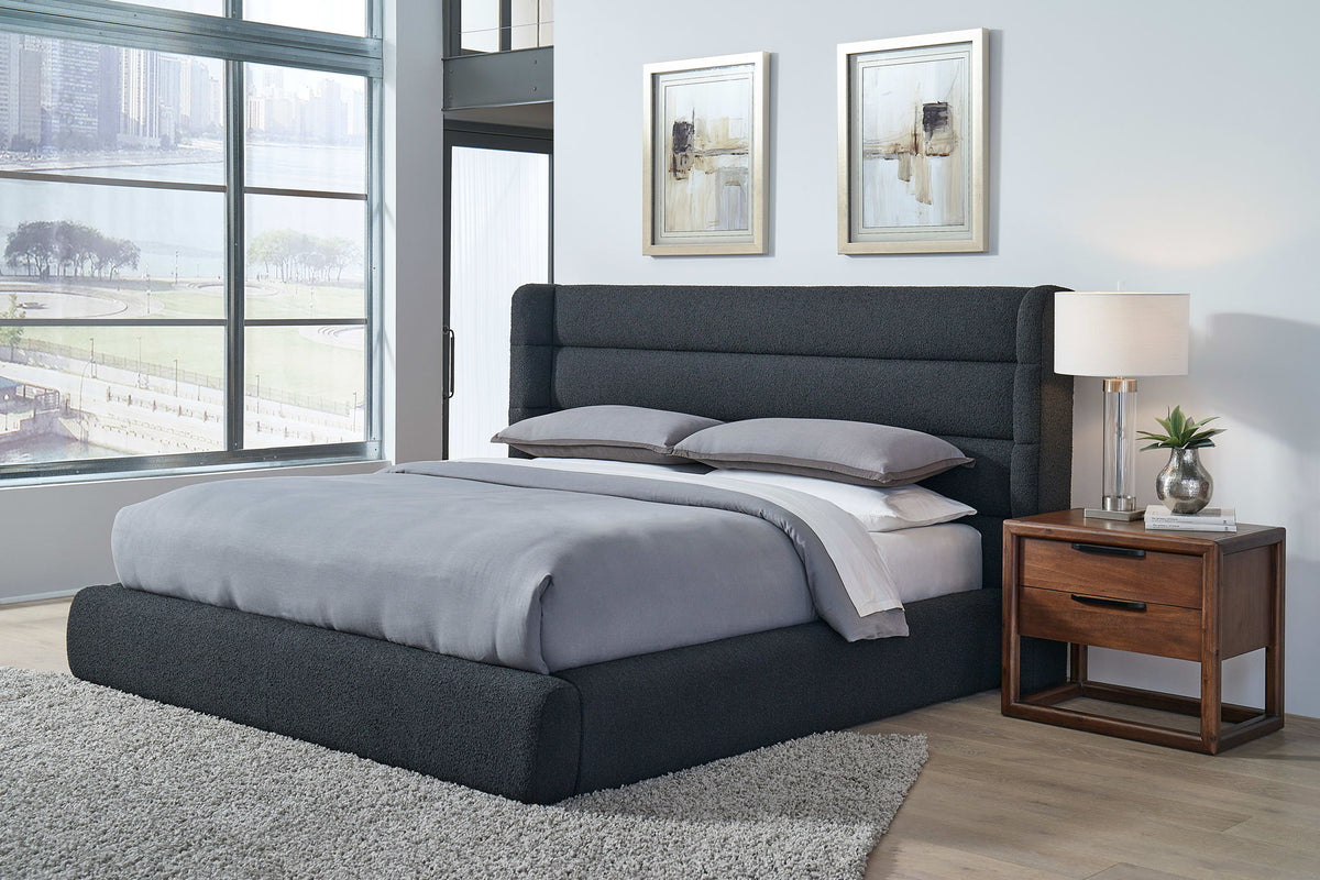 Formosa Frank - Upholstered Wingback Platform Bed