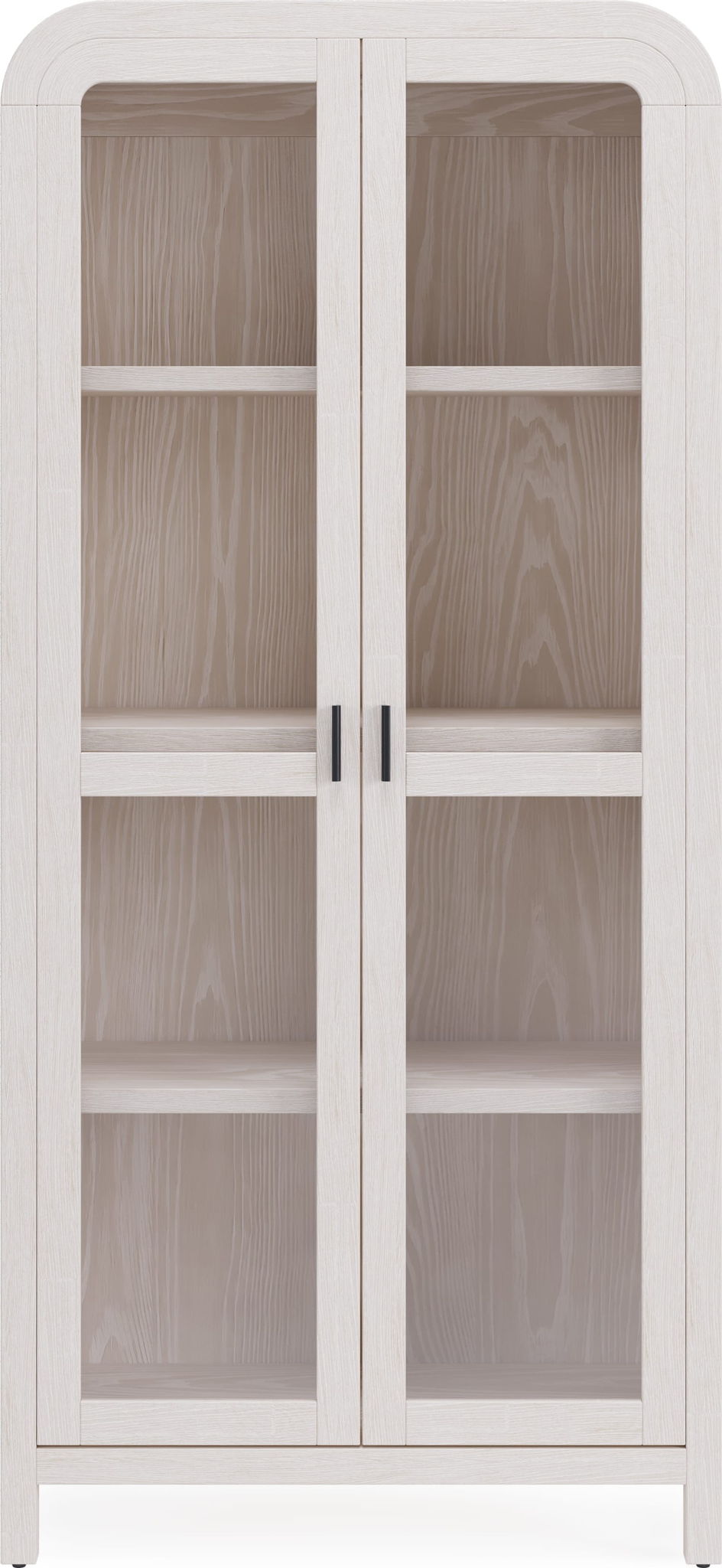 Drake - Glass Door Wooden Bookcase - Sugar