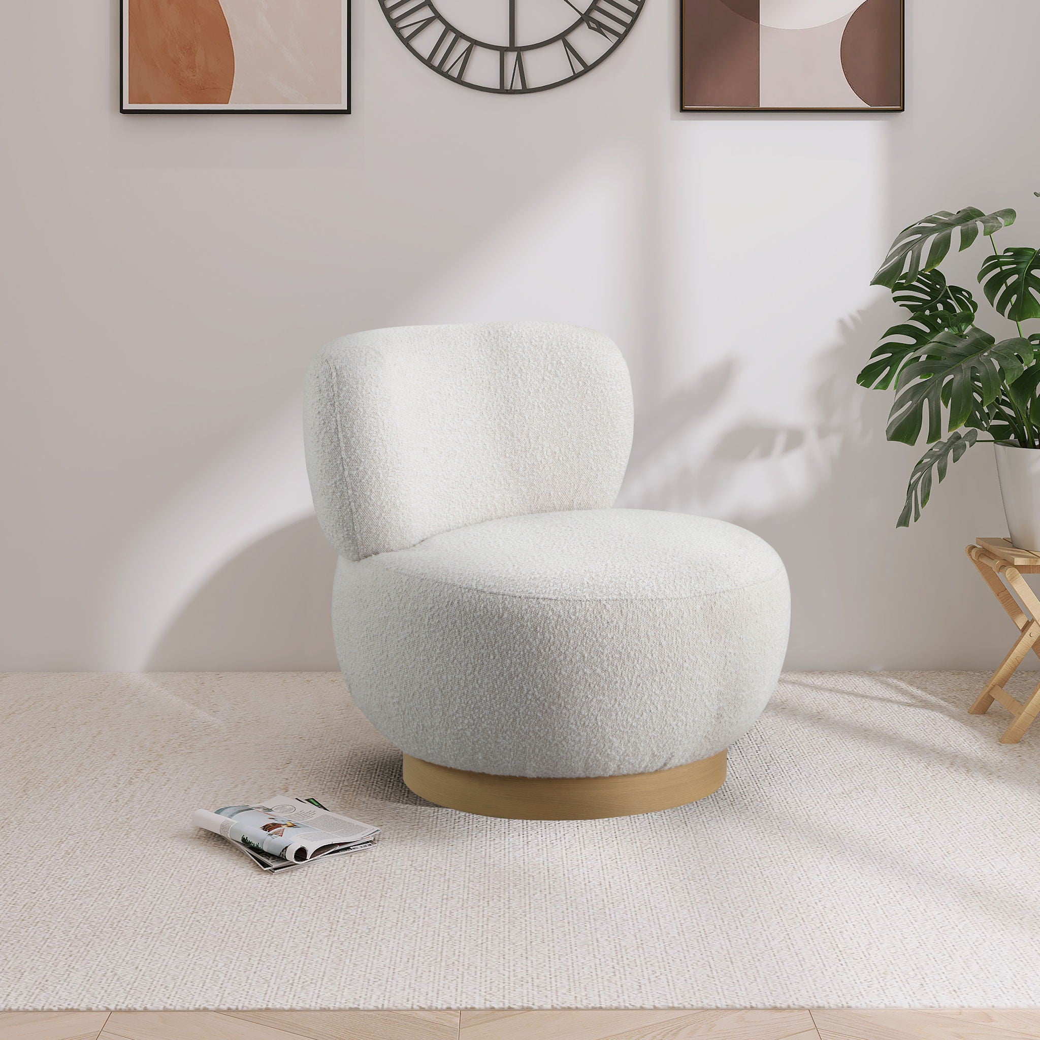 Calais - Accent Chair With Natural Base - Urban Living Furniture (Los Angeles, CA)