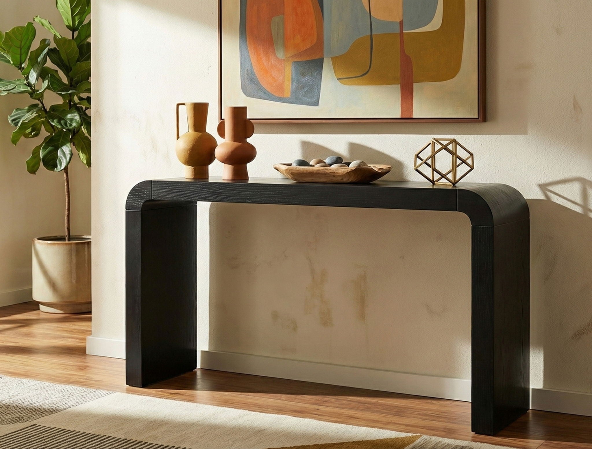 Toulon - Oak Veneer Console Table - Urban Living Furniture (Los Angeles, CA)
