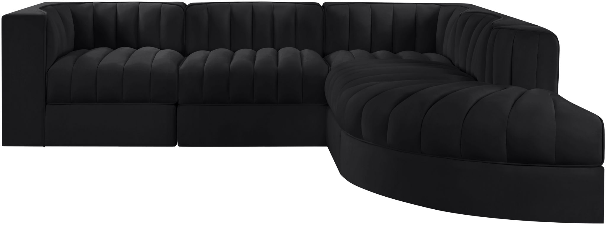Rummi - Velvet Performance Fabric Upholstered 5 Piece Modular Sectional - Urban Living Furniture (Los Angeles, CA)