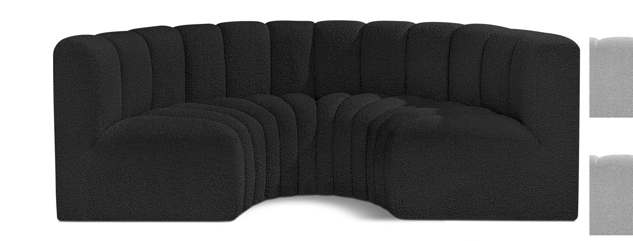 Arc - Boucle Fabric 4 Piece U-Shaped Modular Sofa - Urban Living Furniture (Los Angeles, CA)