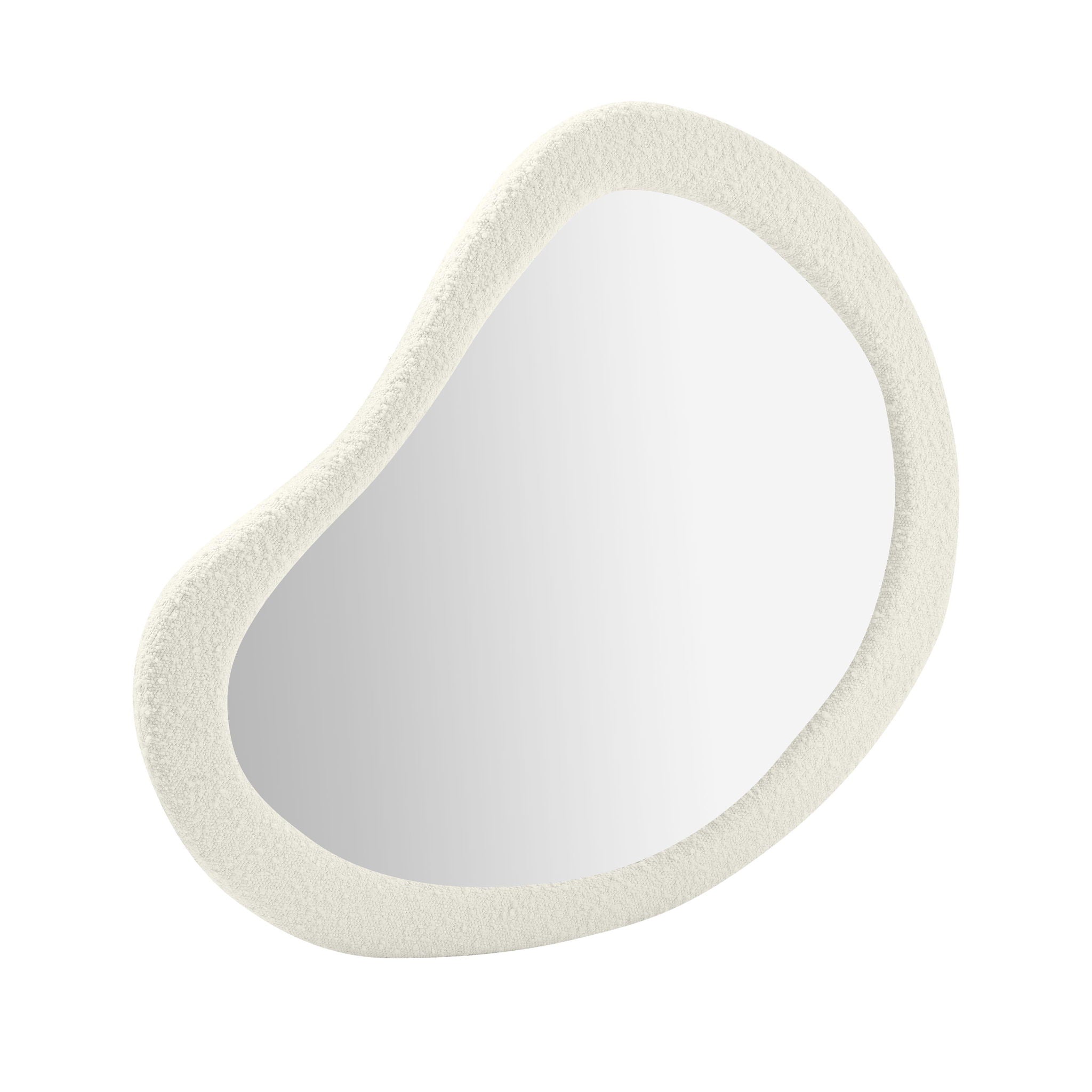 Klaryss - Teardrop Boucle Mirror - Cream - Urban Living Furniture (Los Angeles, CA)