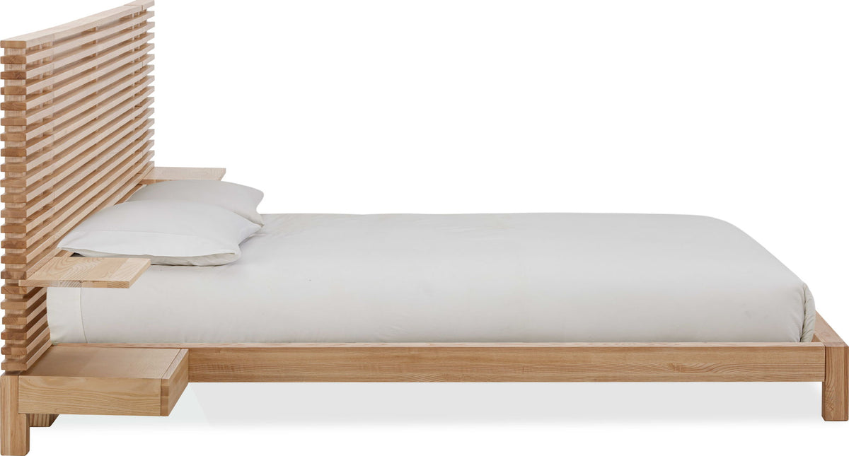 Tanner - Solid Ash Wall Bed With Integrated Nightstands