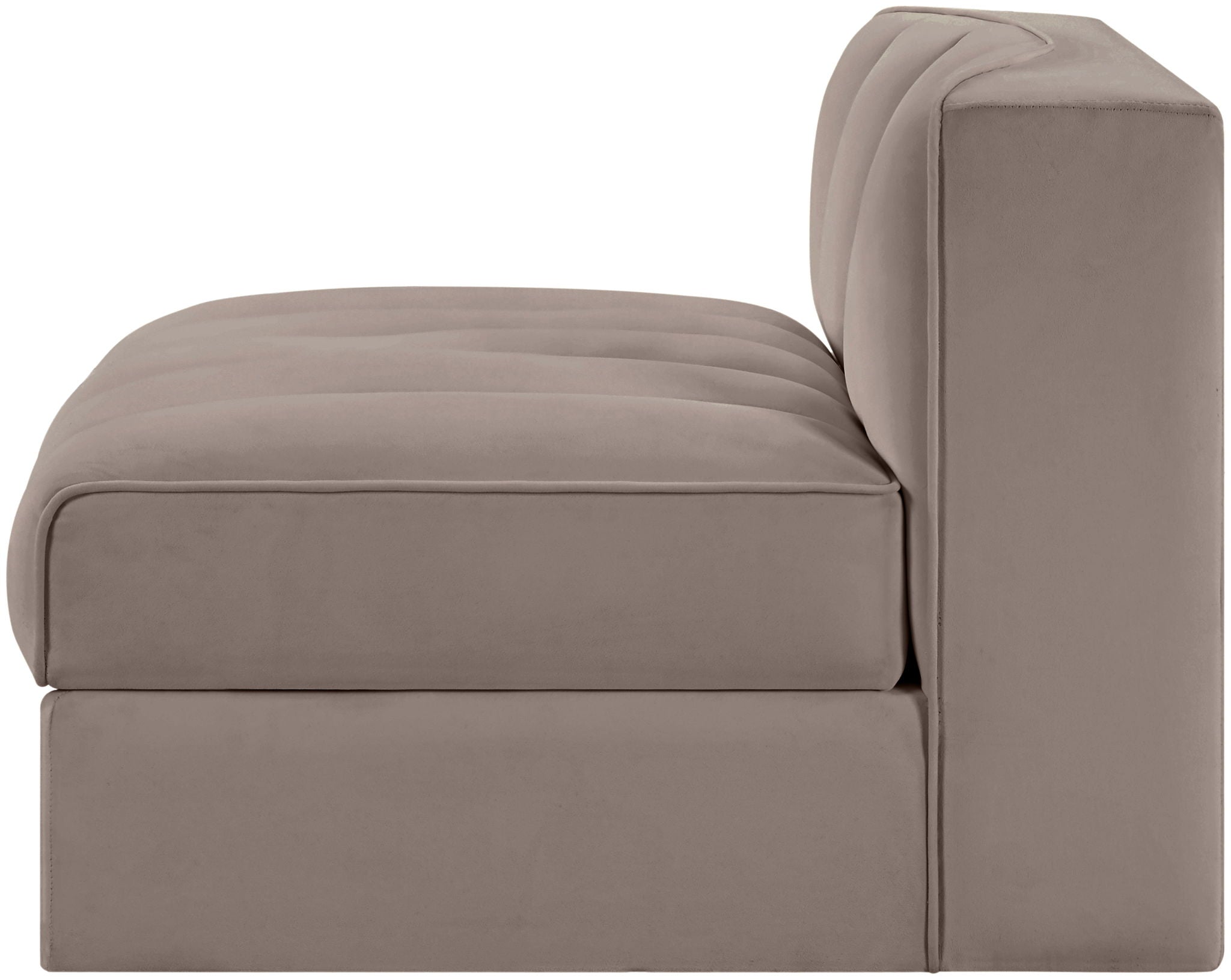 Rummi - Velvet Performance Fabric Upholstered Modular Armless Chair - Urban Living Furniture (Los Angeles, CA)