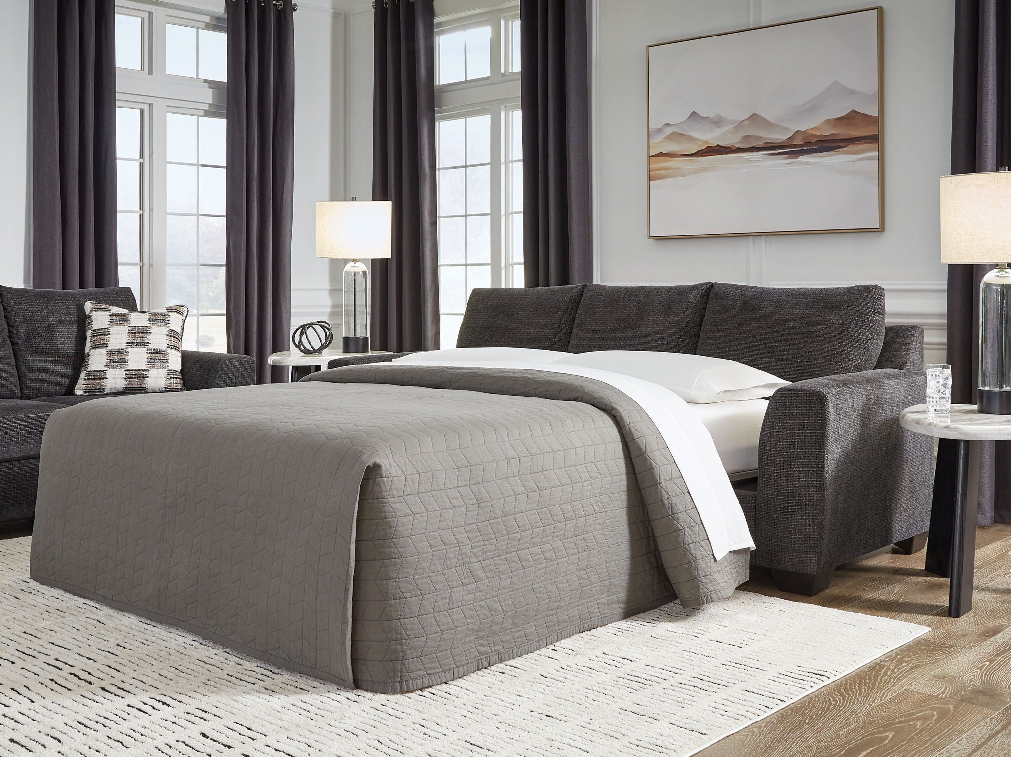 Loreo - Queen Sofa Sleeper - Ebony - Urban Living Furniture (Los Angeles, CA)