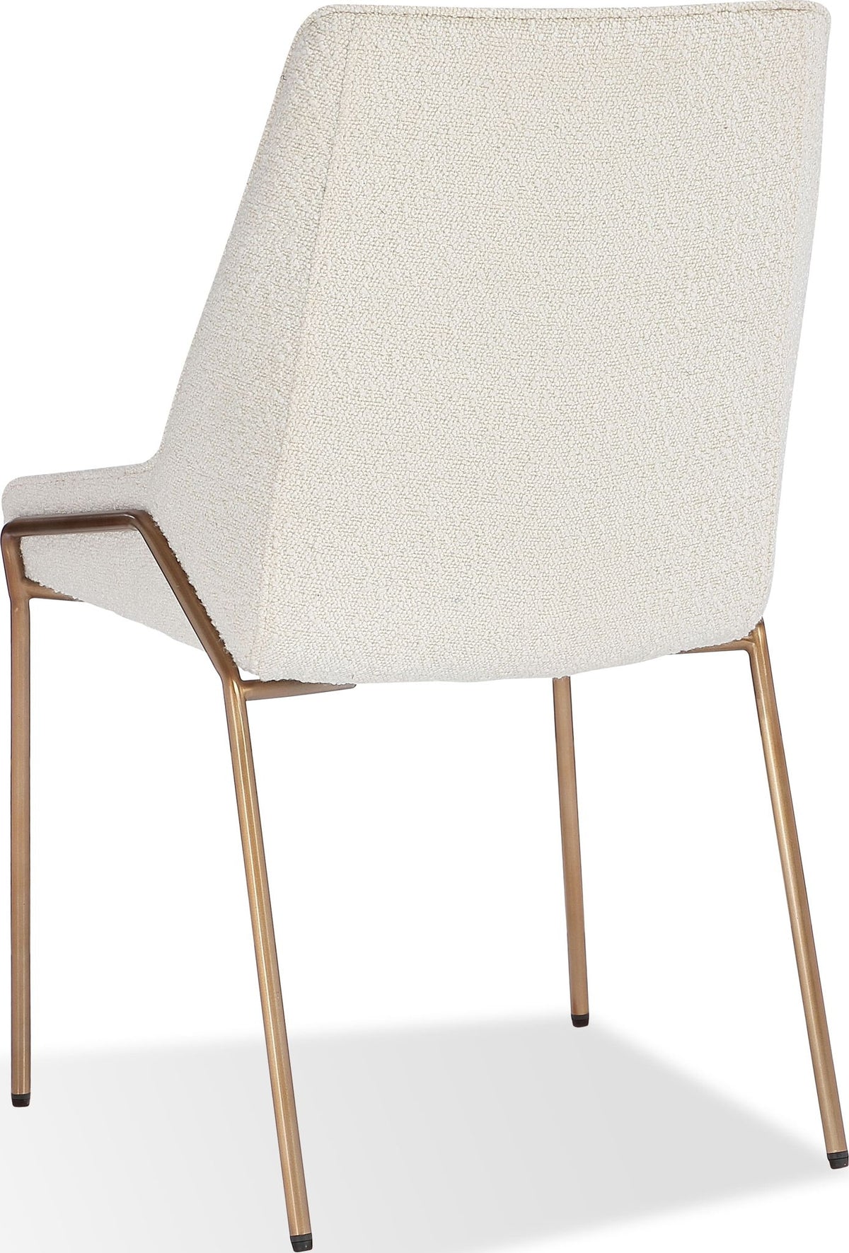 Sunrise - Cyrus Upholstered Dining Chair (Set of 2) - Cottage Cheese Boucle And Brushed Bronze Metal