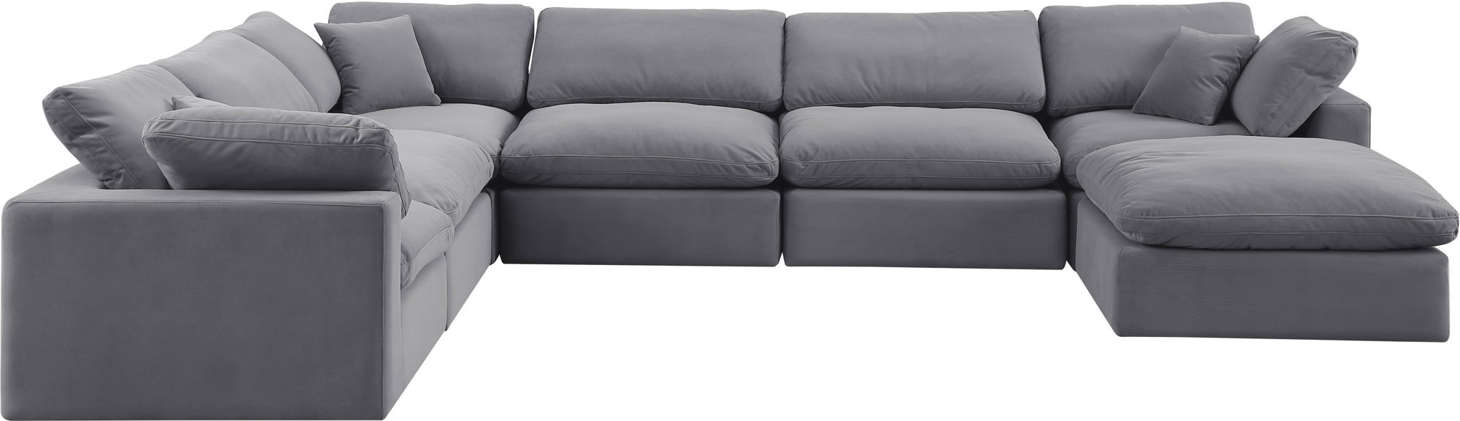 Comfy - 7 Piece Velvet Modular Sectional With Chaise - Urban Living Furniture (Los Angeles, CA)