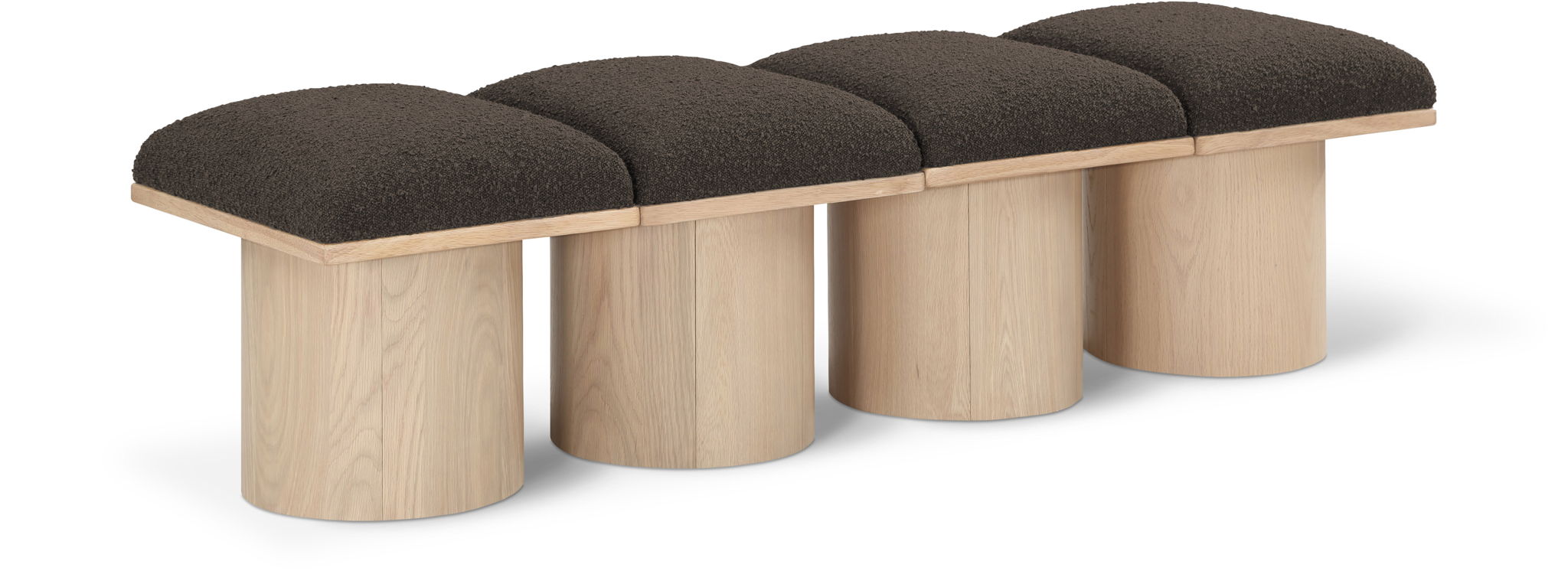 Pavilion - 4 Piece Modular Bench With Natural Base - Urban Living Furniture (Los Angeles, CA)