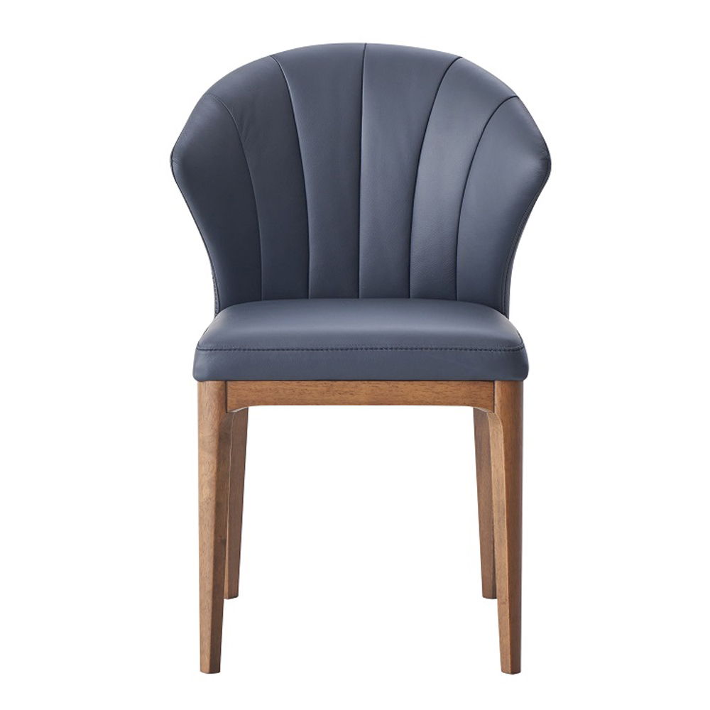 Seraphyne - Side Chair (Set of 2) - Slate Leather & Walnut - Urban Living Furniture (Los Angeles, CA)
