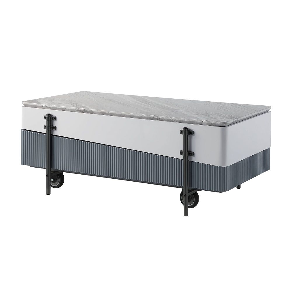Wilkins - Coffee Table With Lift Top - Gray & White High Gloss - Urban Living Furniture (Los Angeles, CA)