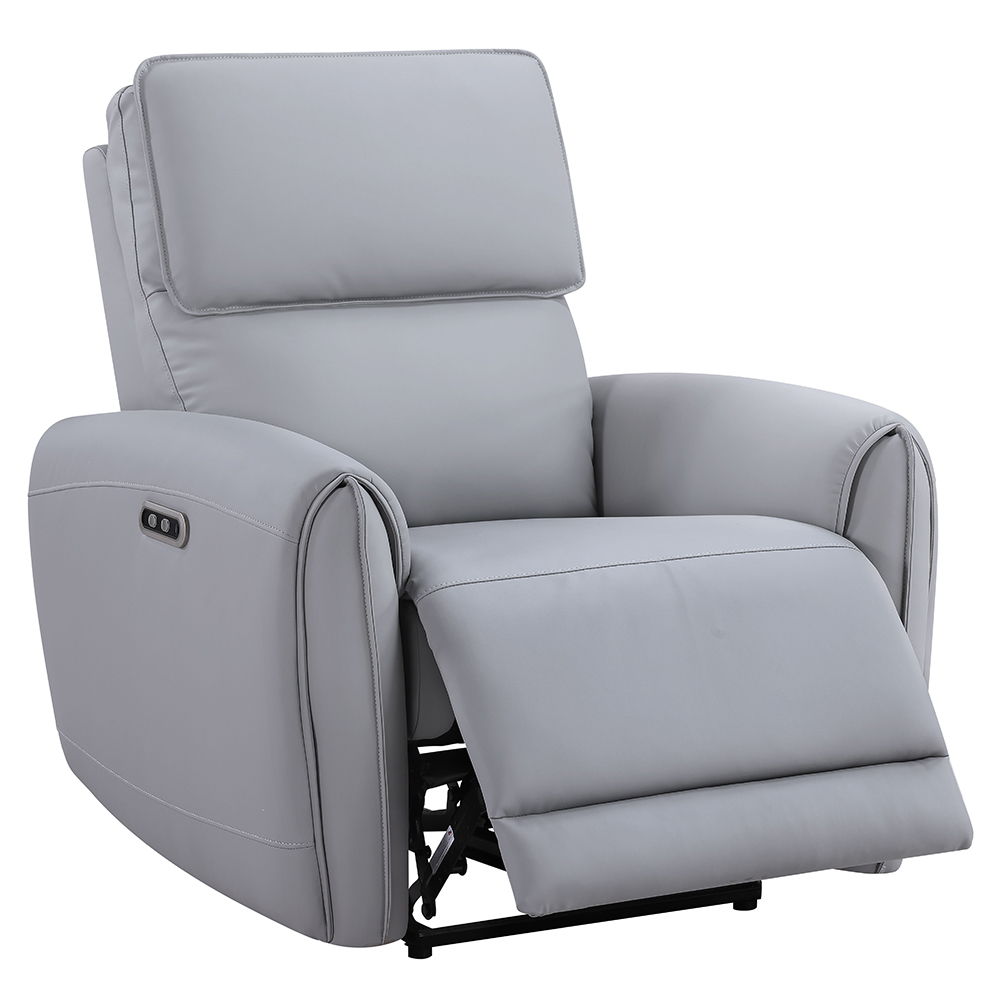 Jeromie - Power Motion Recliner With USB Port - Gray Synthetic Leather - Urban Living Furniture (Los Angeles, CA)
